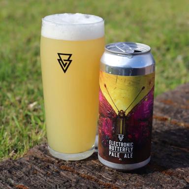 Electronic Butterfly beer artwork
