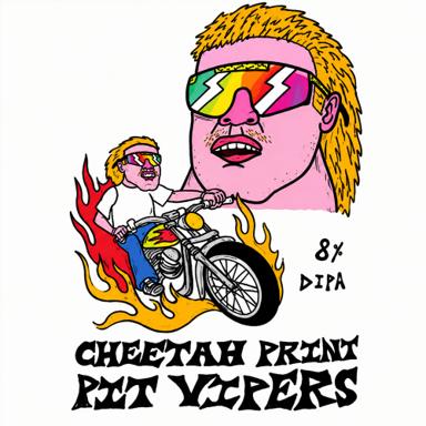 Cheetah Print Pit Vipers beer artwork