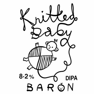 Knitted Baby beer artwork