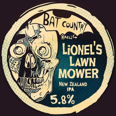 Lionel's Lawnmower beer artwork