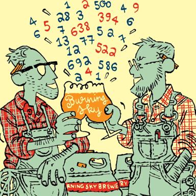 Numbers beer artwork