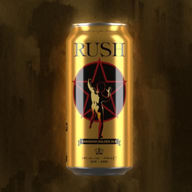 Rush Golden Ale beer artwork