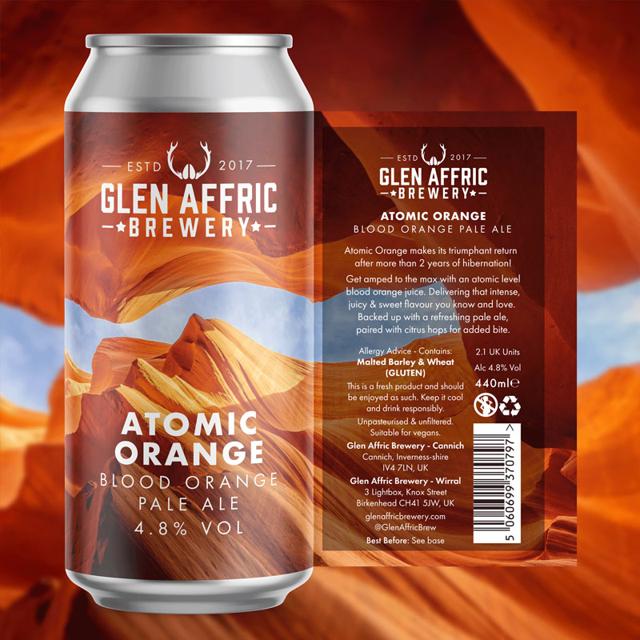 Atomic Orange beer artwork