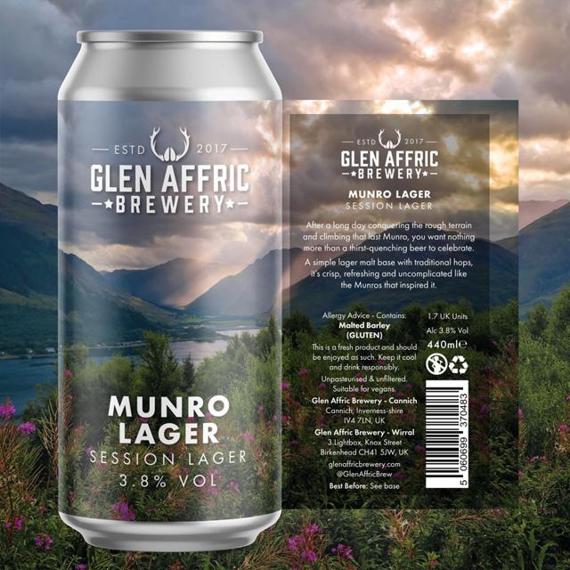 Munro Lager beer artwork