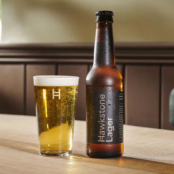 Hawkstone Premium Lager beer artwork