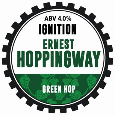 Ernest Hoppingway beer artwork