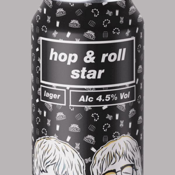 Hop & Roll Star beer artwork