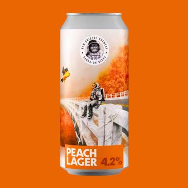 Peach Lager beer artwork