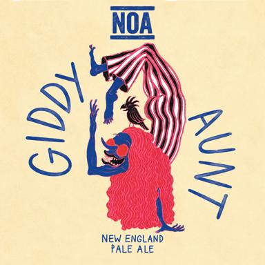 Giddy Aunt beer artwork