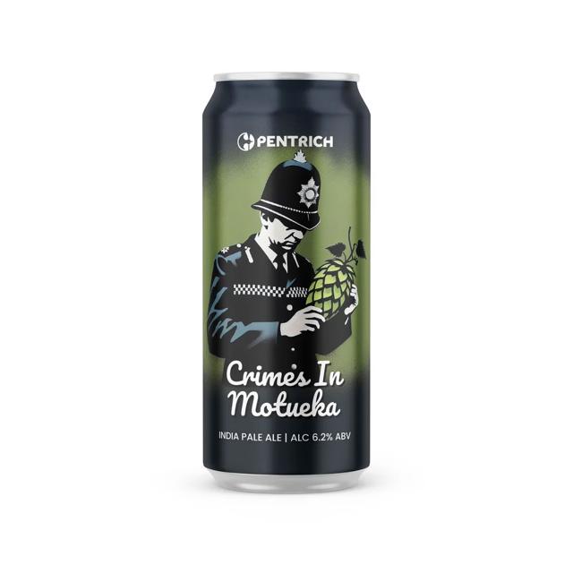 Crimes in Motueka beer artwork