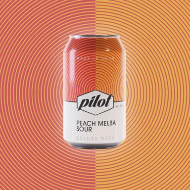 Peach Melba Sour beer artwork