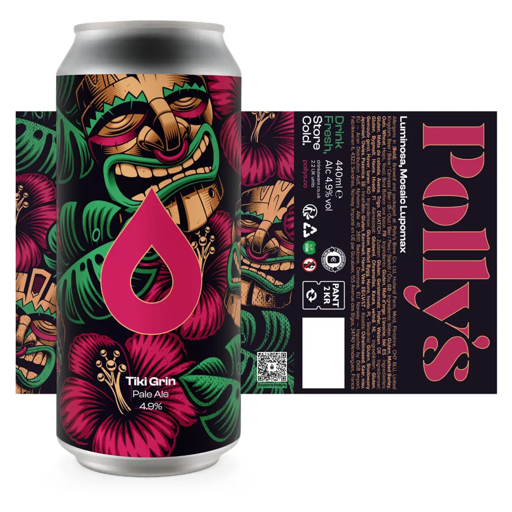 Artwork for Tiki Grin by Polly's Brew Co