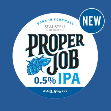 Proper Job 0.5% beer artwork