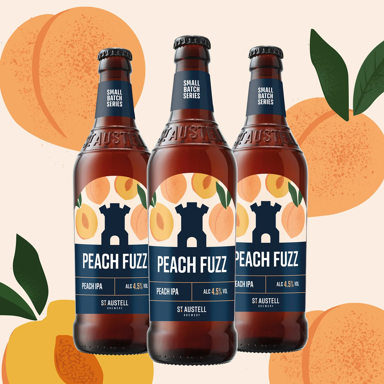 Peach Fuzz beer artwork