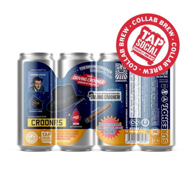 The Driving Crooner beer artwork