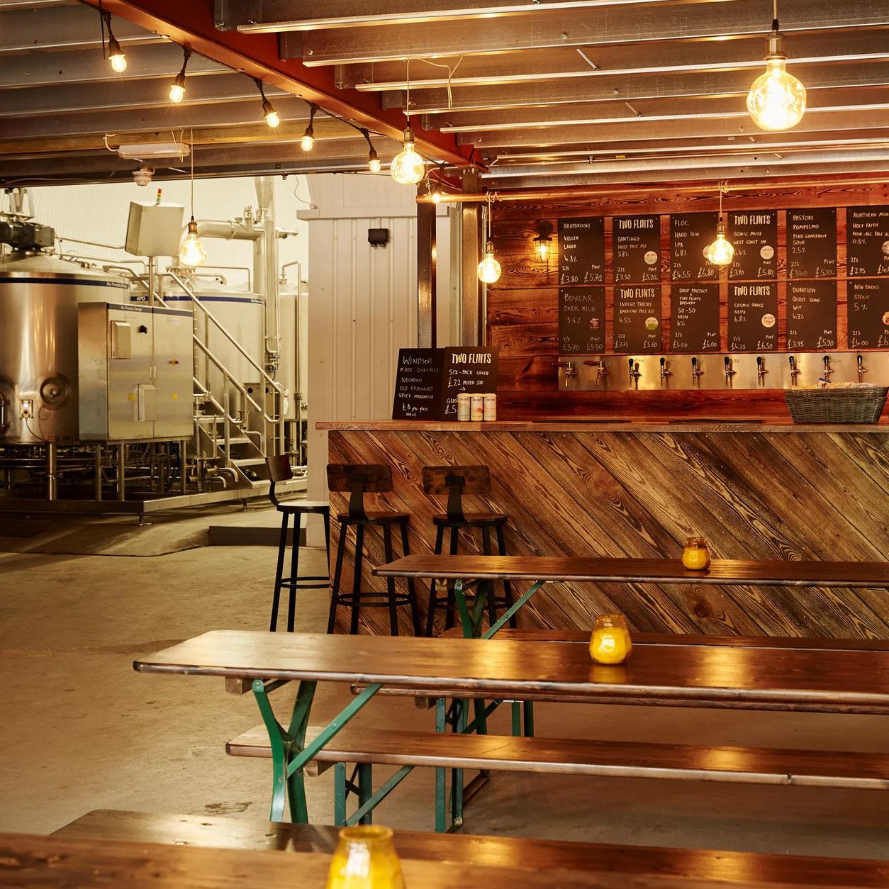 Two Flints Brewery taproom