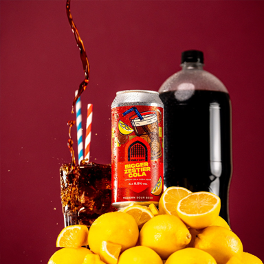 Bigger Zestier Cola beer artwork