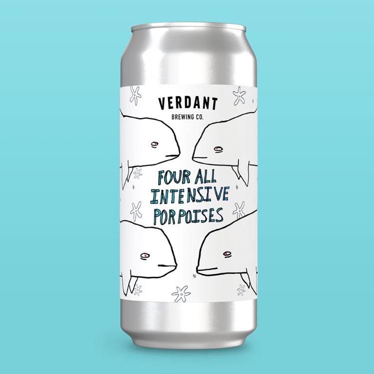 Artwork for Four All Intensive Porpoises by Verdant Brewing Co