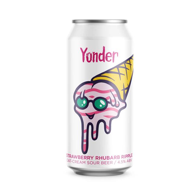 Strawberry Rhubarb Ripple beer artwork