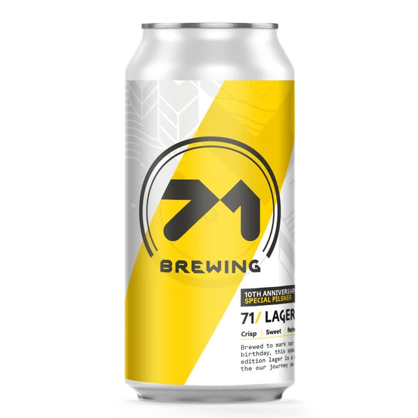 71 Lager - 10th Anniversary Special beer artwork