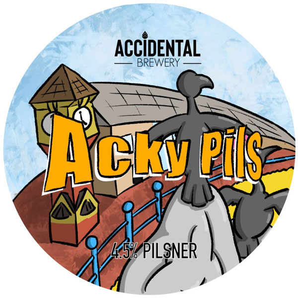 Acky Pils beer artwork