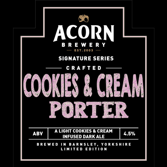 Cookies & Cream Porter beer artwork