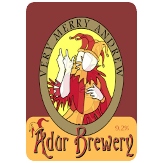Very Merry Andrew beer artwork