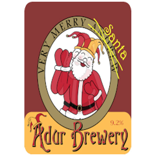 Very Merry Santa beer artwork