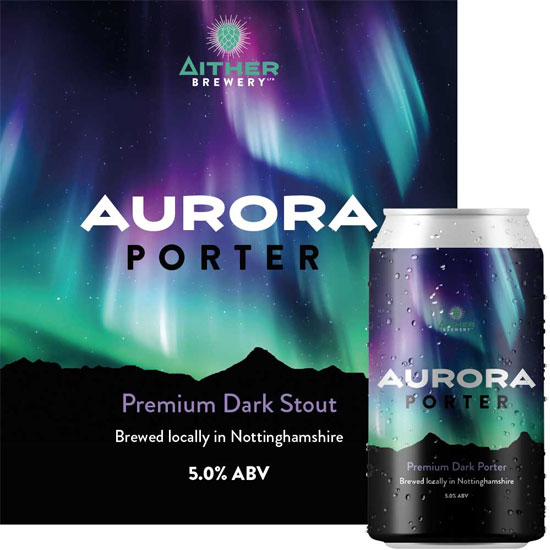Aurora Porter beer artwork