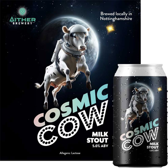 Cosmic Cow beer artwork