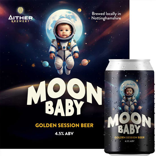 Moon Baby beer artwork