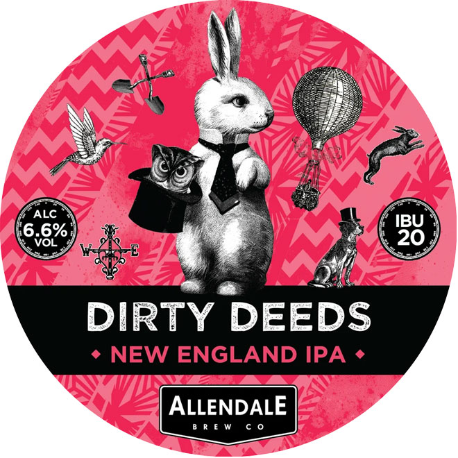 Dirty Deeds beer artwork
