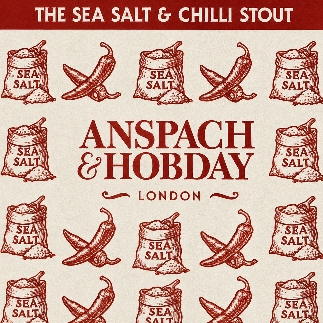 Sea Salt & Chilli Stout beer artwork