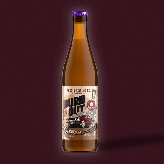 Burnout beer artwork