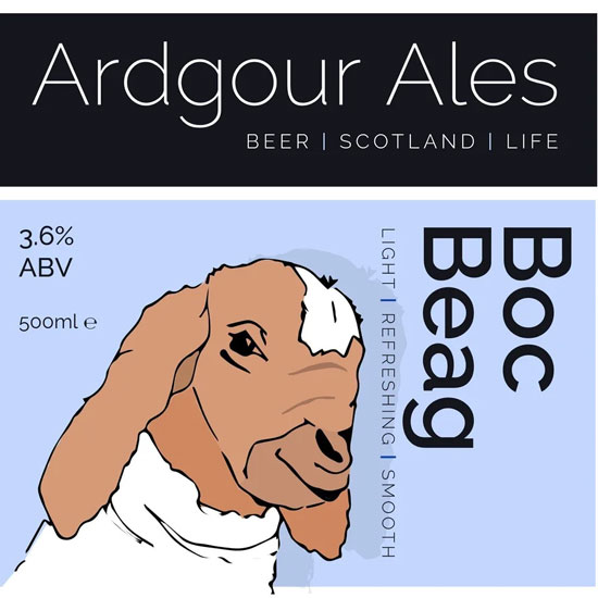 Boc Beag beer artwork