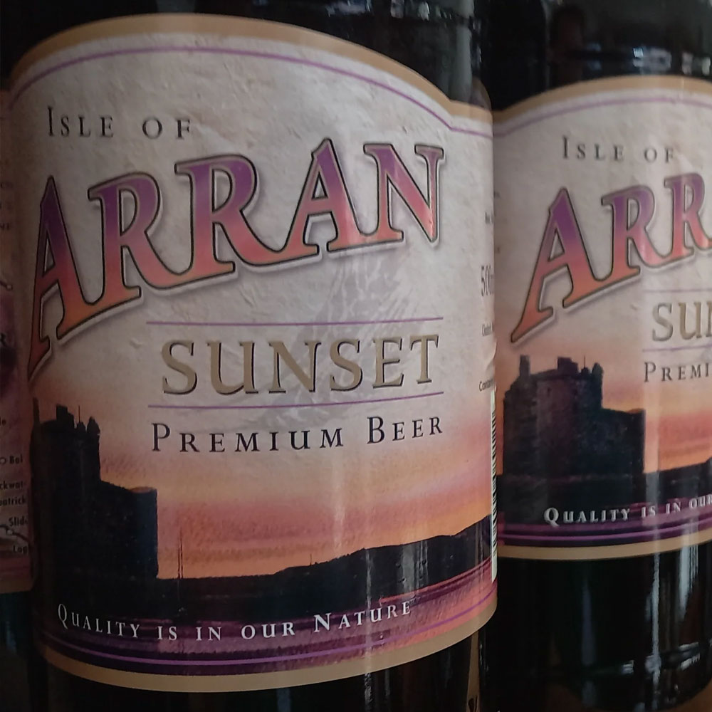 Arran Sunset beer artwork