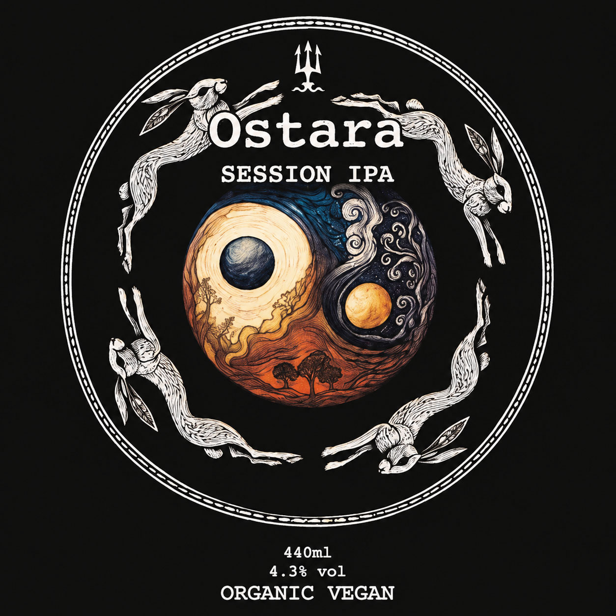 Ostara Session IPA beer artwork