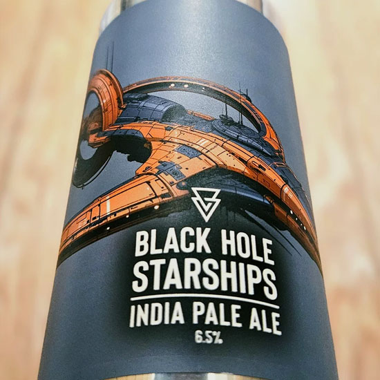 Black Hole Starships beer artwork
