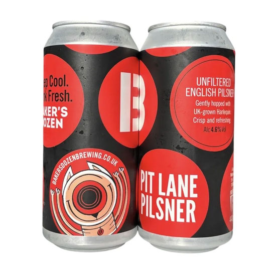 Pit Lane Pilsner beer artwork