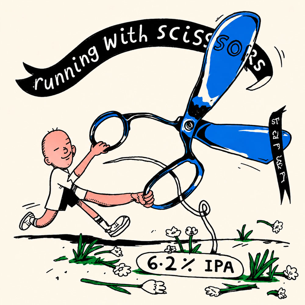 Running With Scissors beer artwork