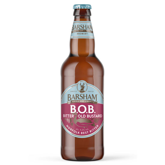 B.O.B. (Bitter Old Bustard) beer artwork