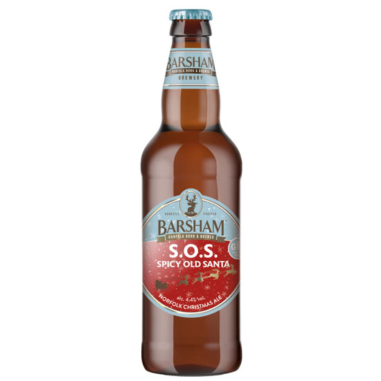 S.O.S. (Spicy Old Santa) beer artwork