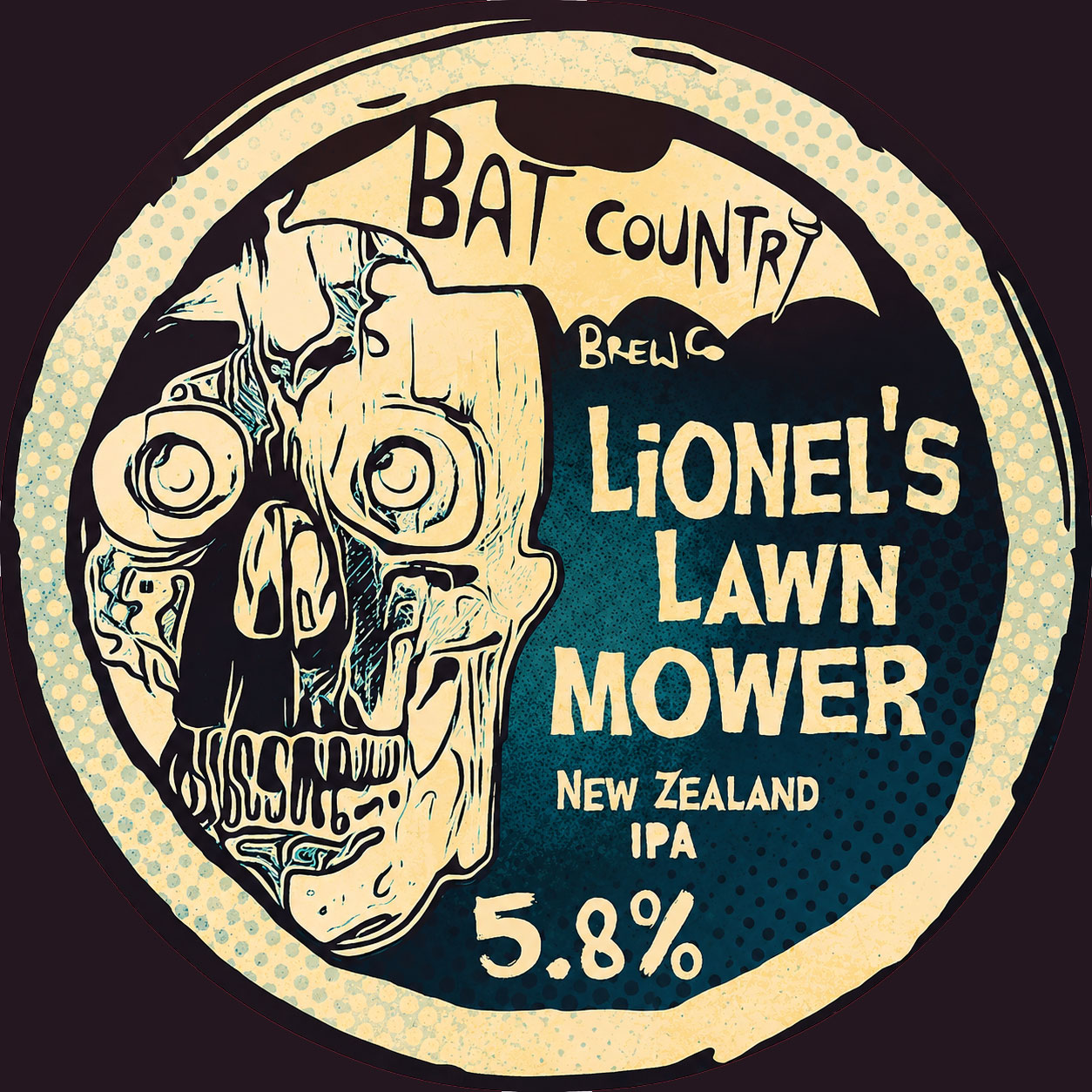 Lionel's Lawnmower beer artwork