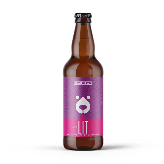 Lit beer artwork