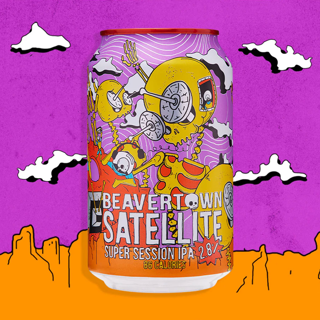 Satellite beer artwork