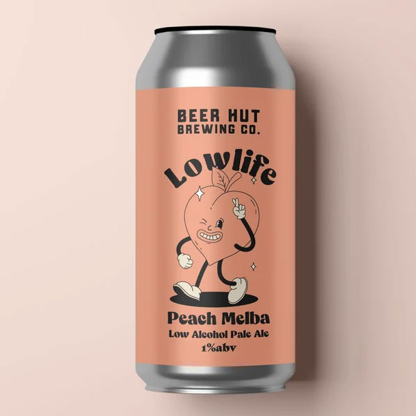 Peach Melba beer artwork