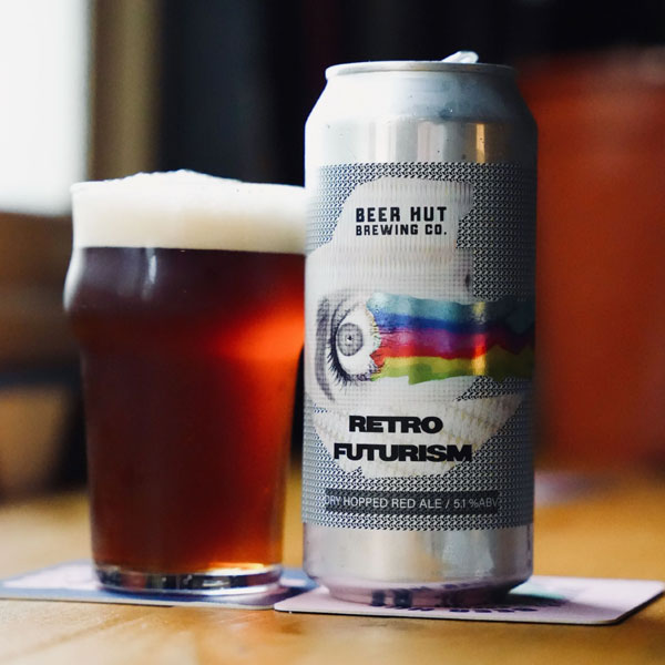 Retro Futurism beer artwork