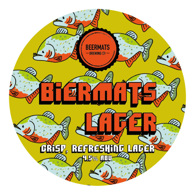 Biermats Lager beer artwork