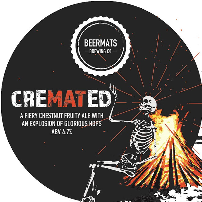 Cremated beer artwork