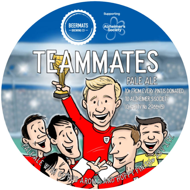 Teammates beer artwork